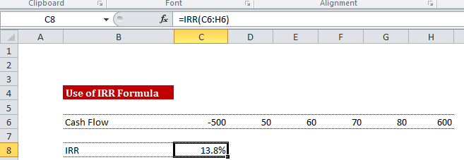 IRR Calculation