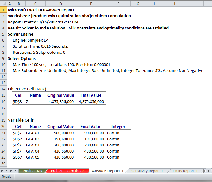 Real Estate Product Mix