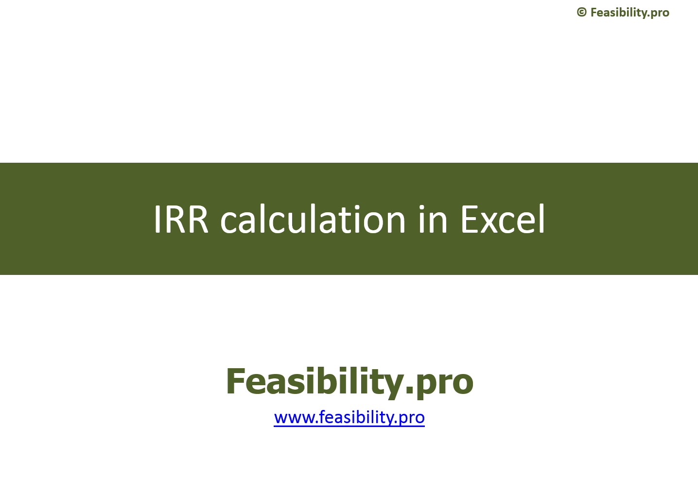 IRR Calculation in Excel