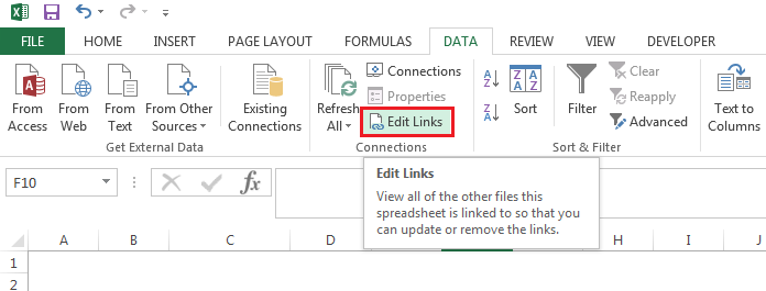 Replacing Links with Values in Excel