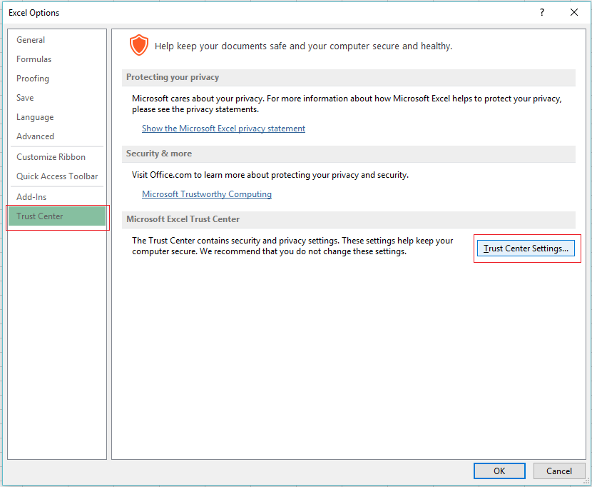 Be Careful Excel Warning